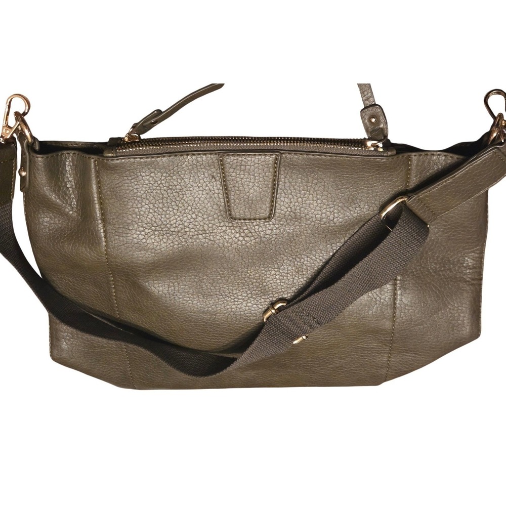 Malibu Skye Hobo Bag  Large Olive Gray Vegan Leather 2 in 1 Detachable Inner‎